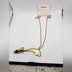 Half United  Fighting Hunger Necklace 18  inches Brass Plated